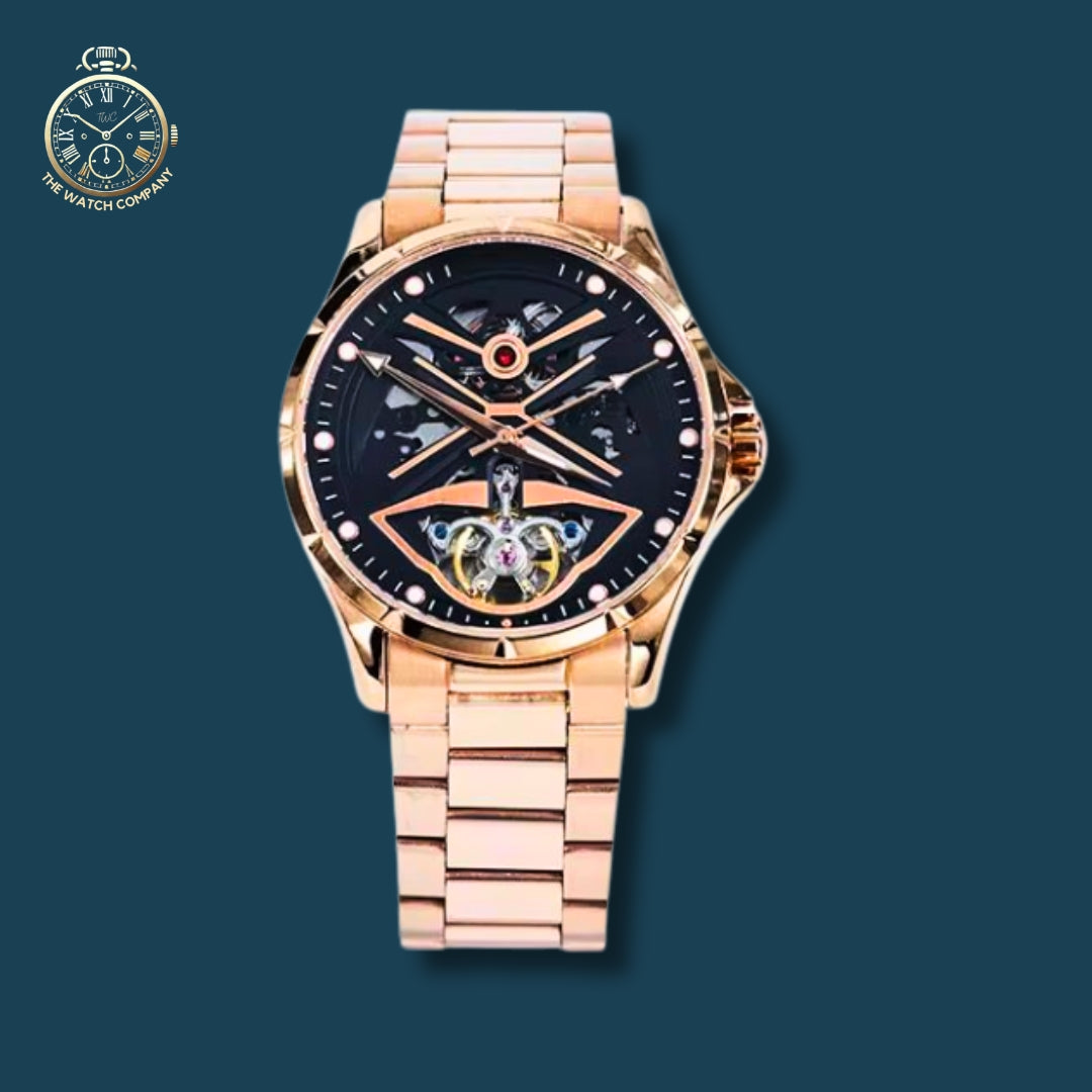 Luxury Gold Skeleton Automatic Watch