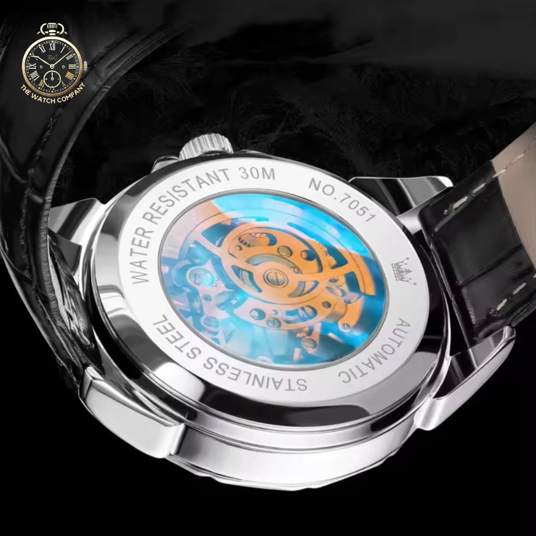 Royal Crown Skeleton Automatic Watch