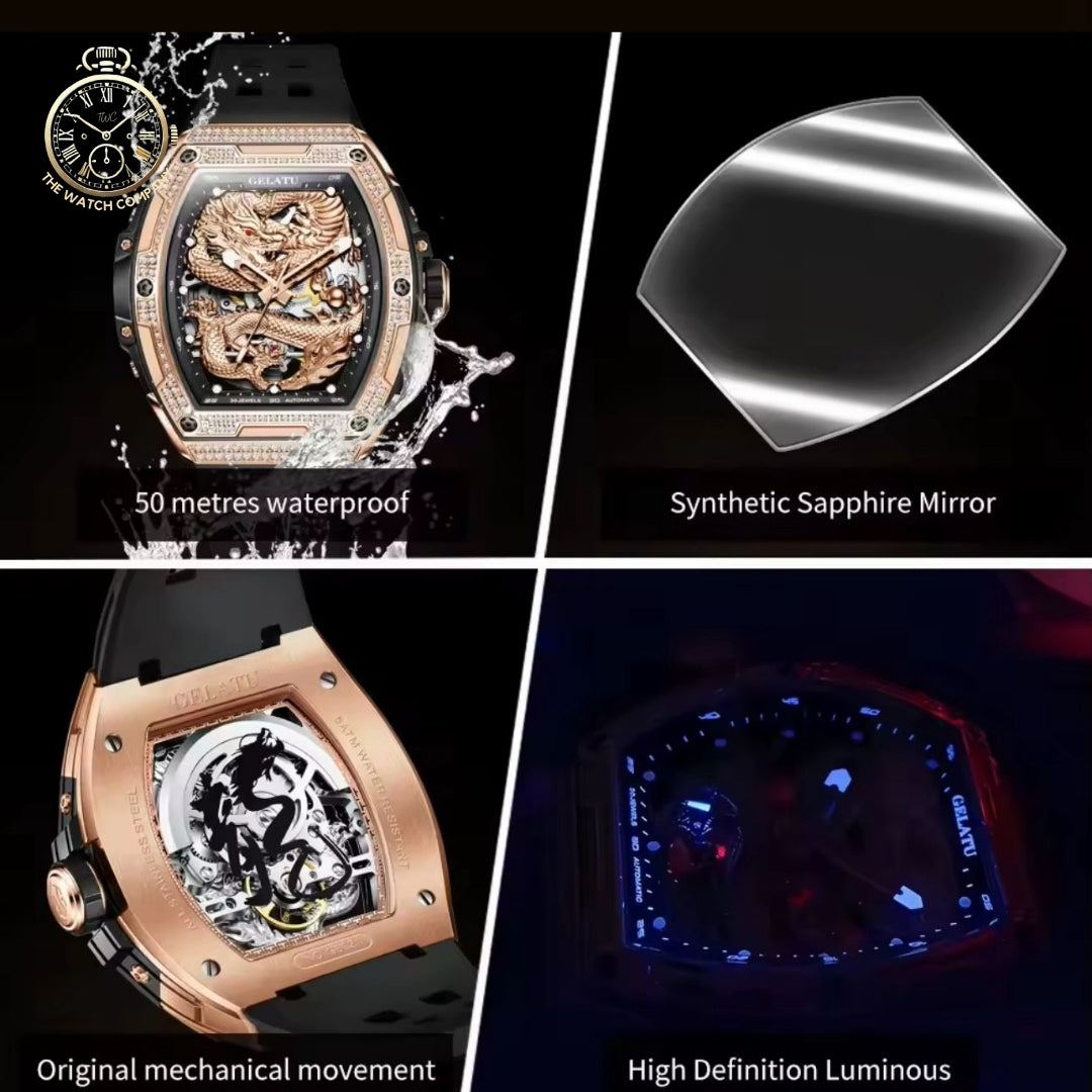 Luxury Dragon Skeleton Automatic Watch