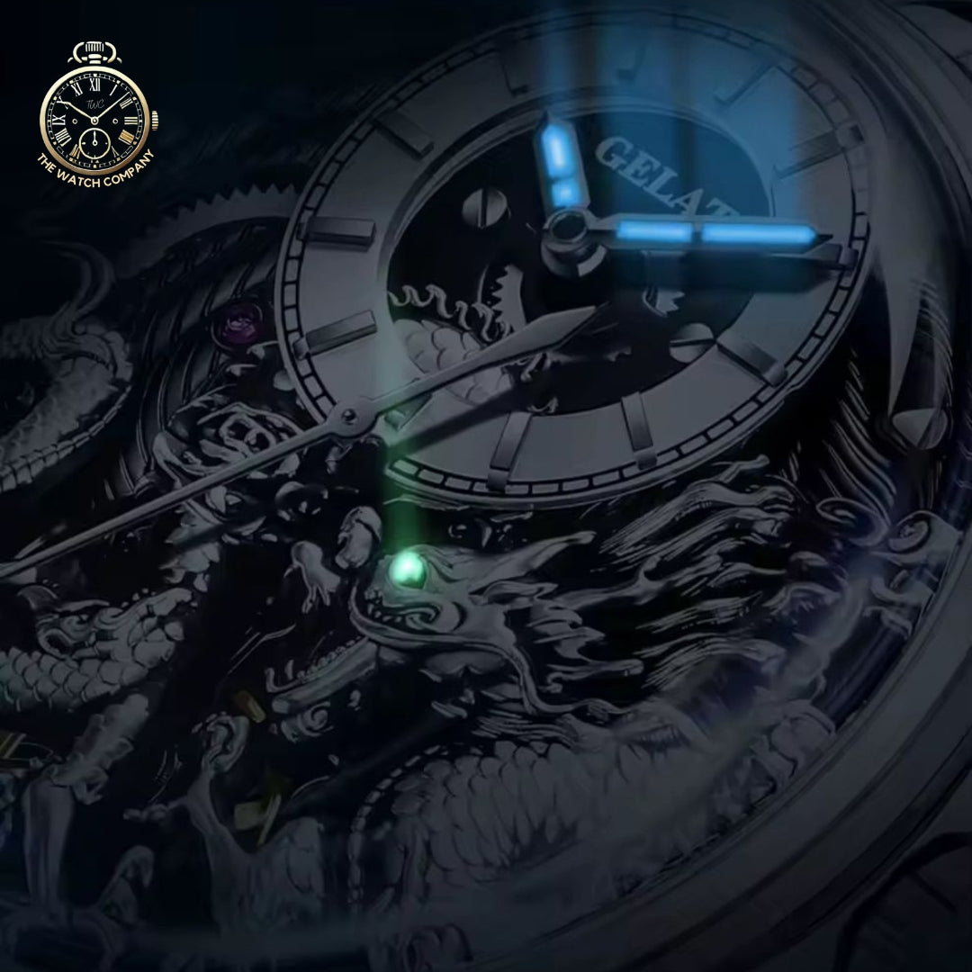 Silver Dragon Coiled Automatic Watch