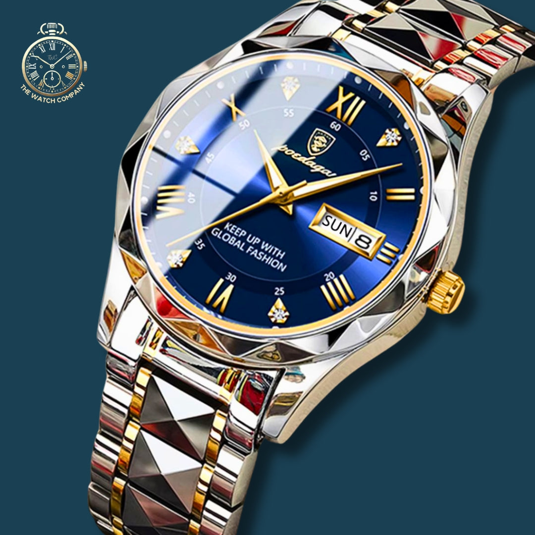 POEDAGAR Royal Blue Men's Luxury Watch