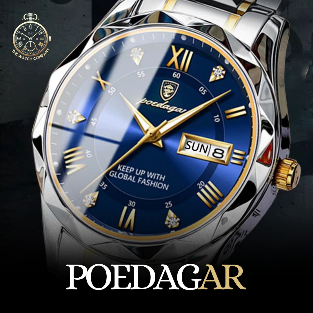 POEDAGAR Royal Blue Men's Luxury Watch