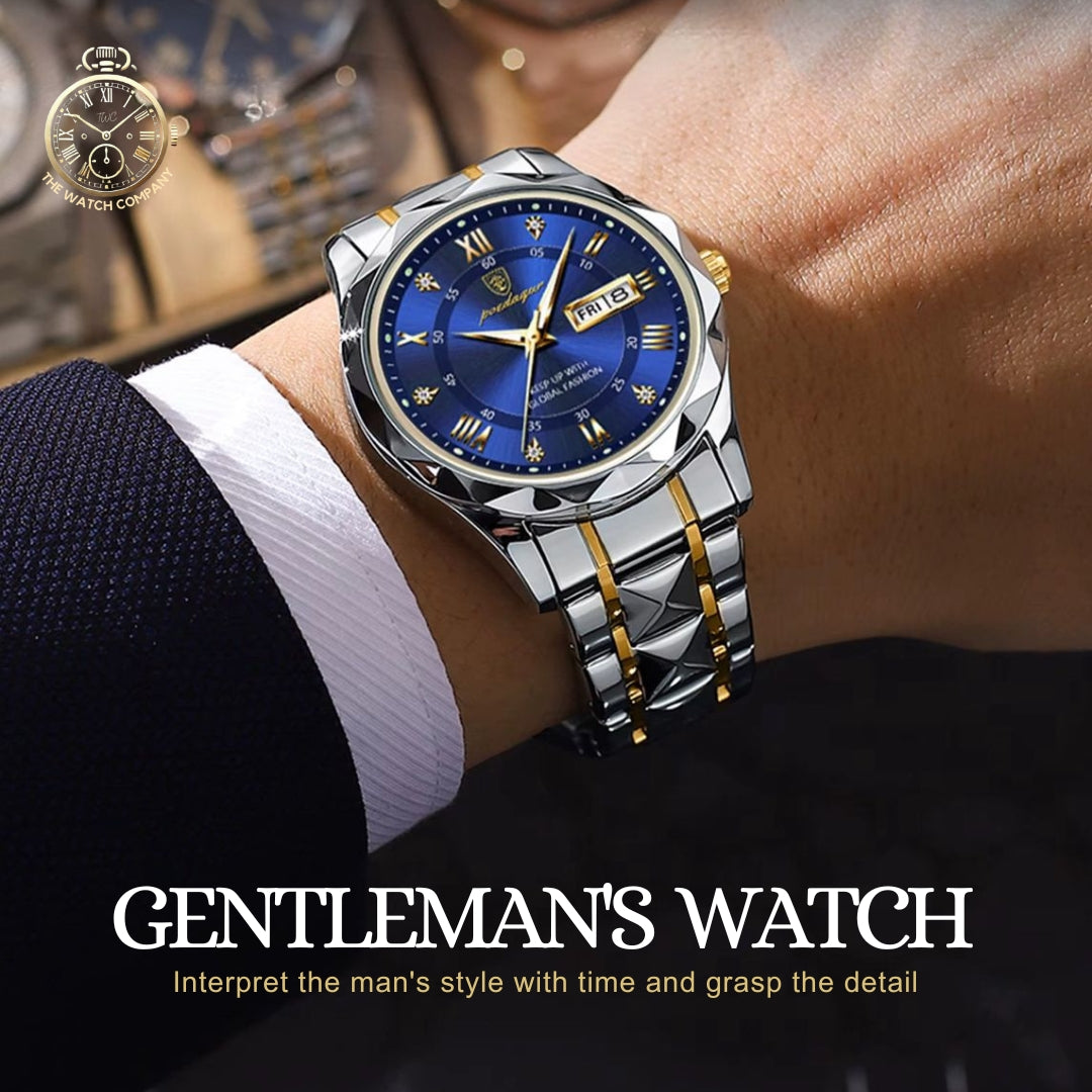 POEDAGAR Royal Blue Men's Luxury Watch