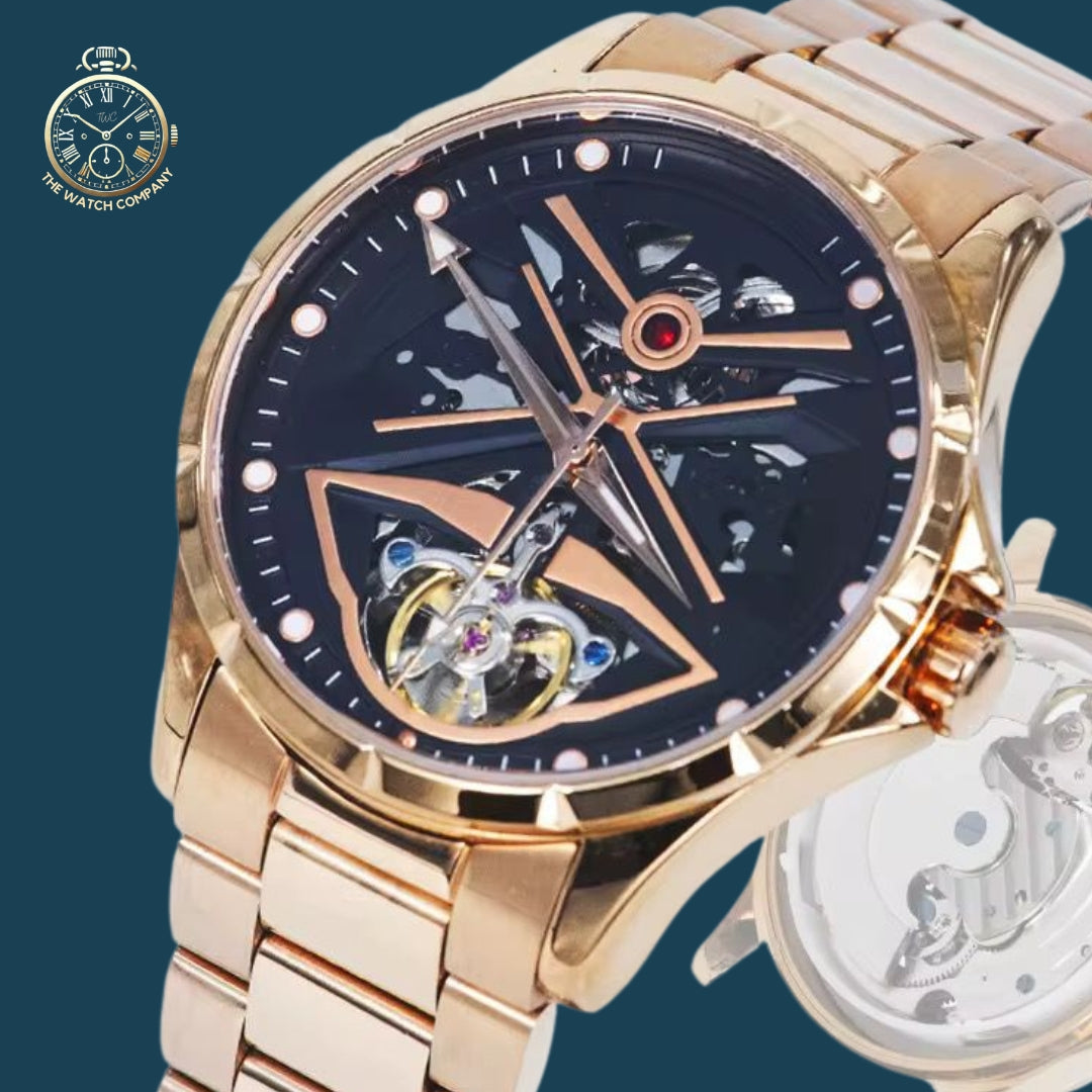 Luxury Gold Skeleton Automatic Watch