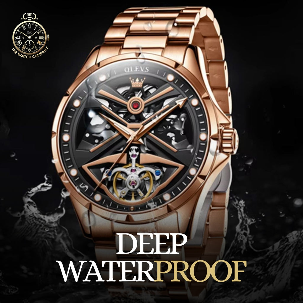 Luxury Gold Skeleton Automatic Watch