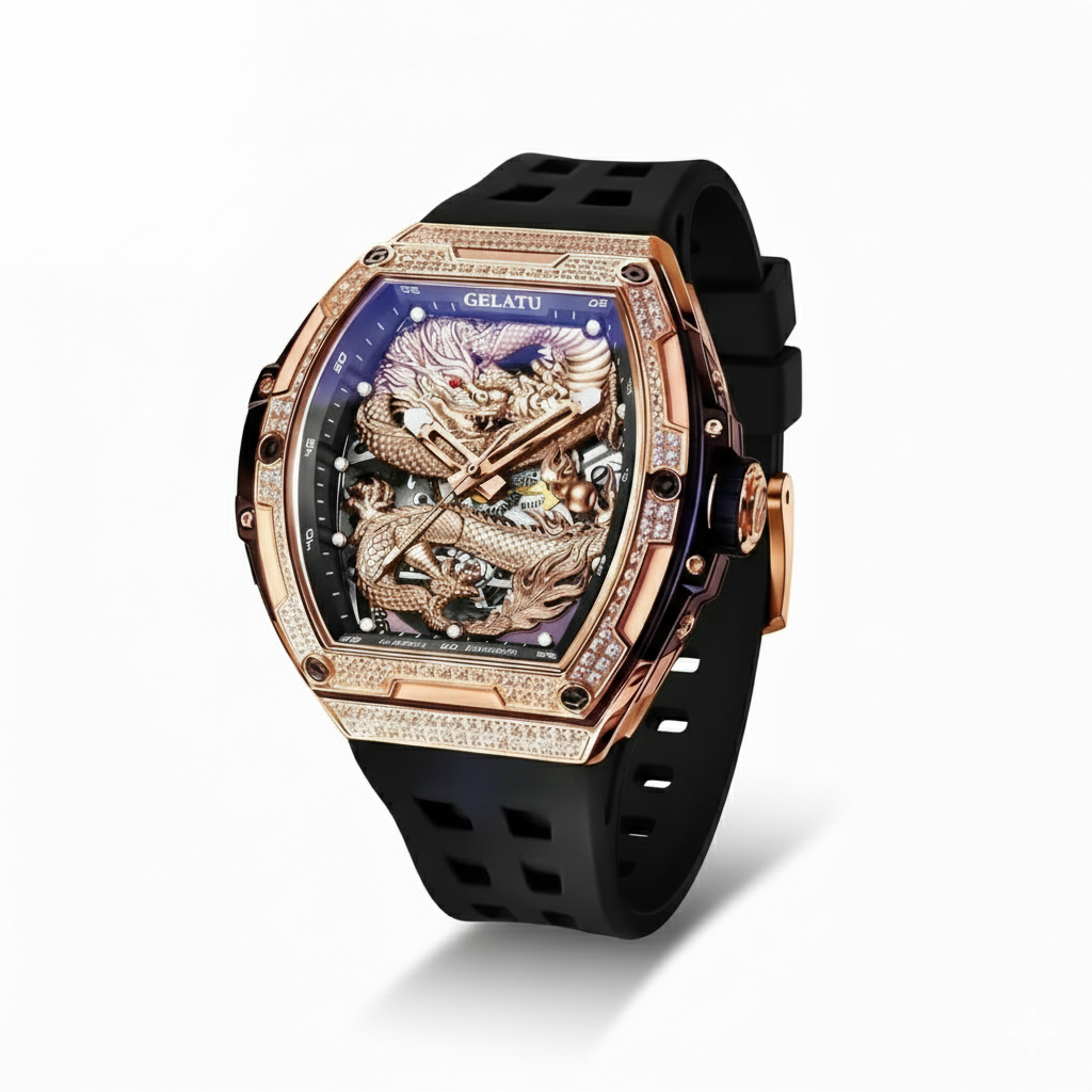 Luxury Dragon Skeleton Automatic Watch